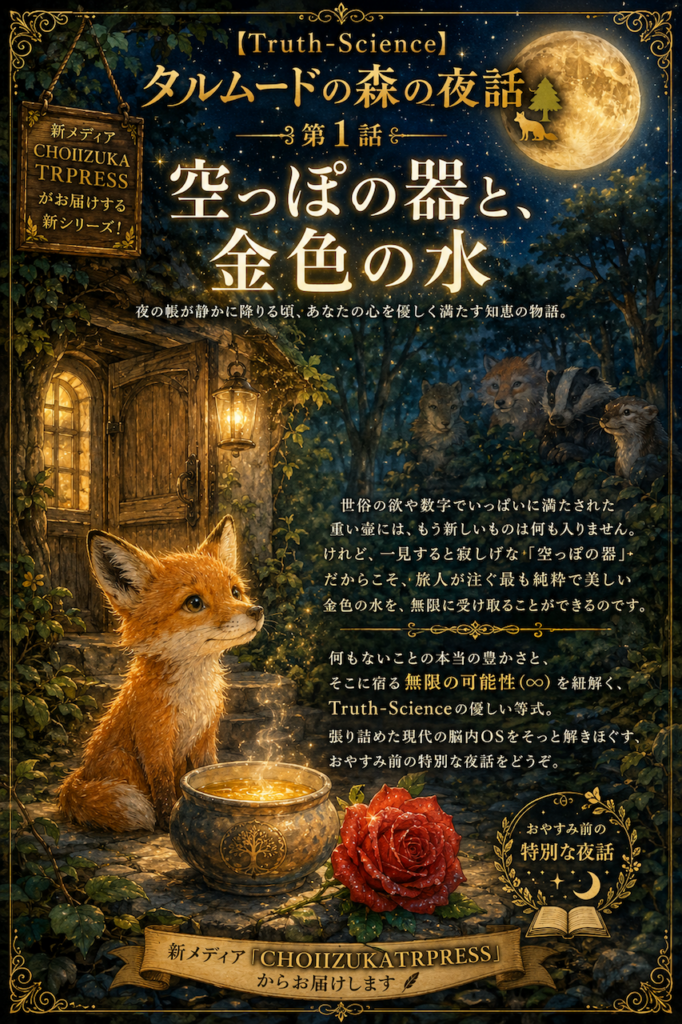 【Truth-Science】🌙 タルムードの森の夜話🌳🦊 第１話「空っぽの器と、金色の水」