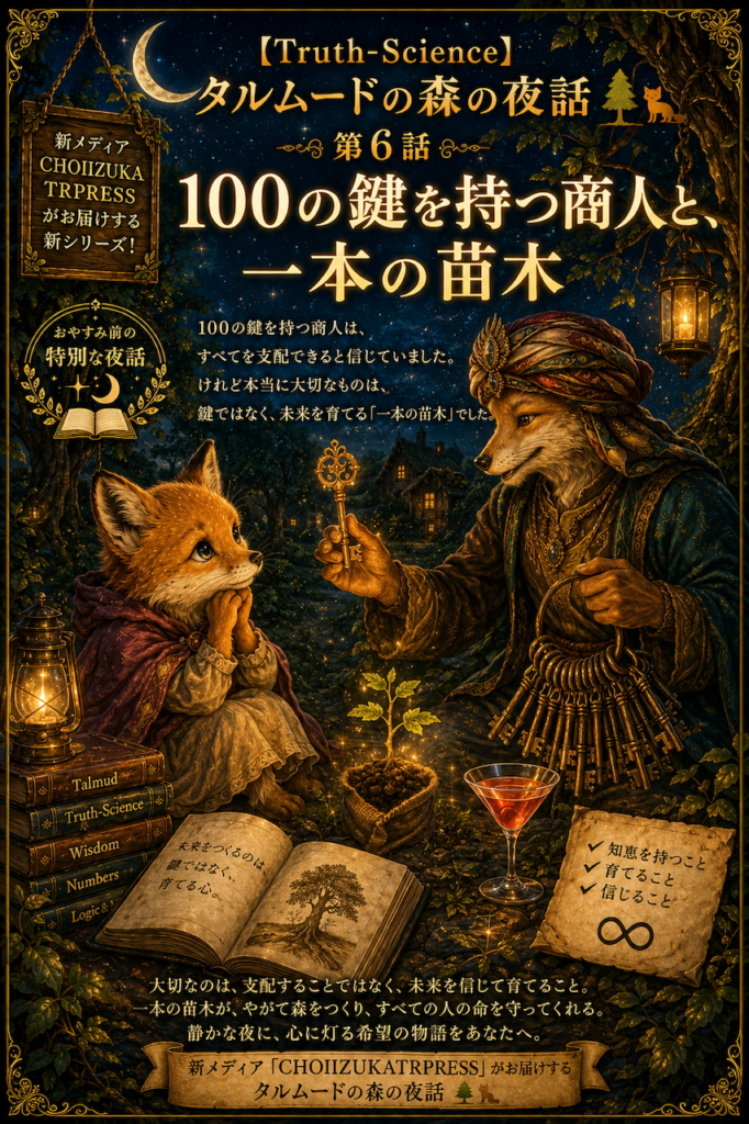 【Truth-Science】🌙 タルムードの森の夜話：第6話「100の鍵を持つ商人と、一本の苗木」