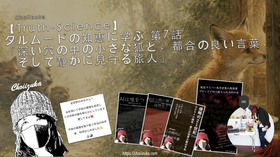【Truth-Science】タルムードの知恵に学ぶ：第7話「深い穴の中の小さな狐と、都合の良い言葉、そして静かに見守る旅人」
