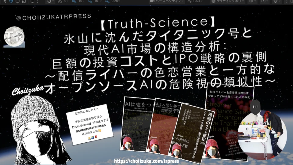 【Truth-Science】氷山に沈んだタイタニック号と現代AI市場の構造分析：巨額の投資コストとIPO戦略の裏側～配信ライバーの色恋営業と一方的なオープンソースAIの危険視の類似性～
