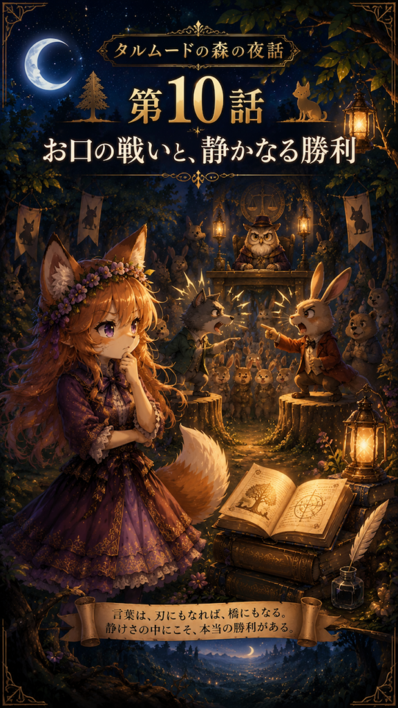 【Truth-Science】🌙タルムードの森の夜話🌳🦊：第10話「お口の戦いと、静かなる勝利」