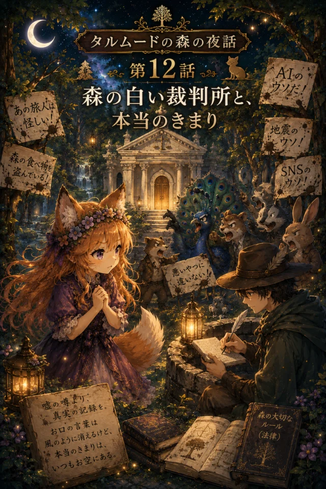 【Truth-Science】🌙 タルムードの森の夜話🌳🦊：第12話「森の白い裁判所と、本当のきまり」