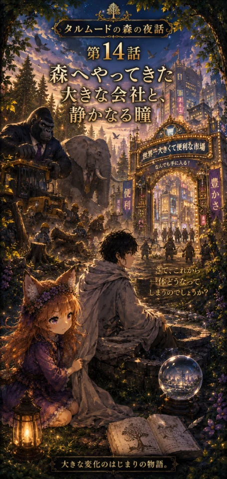 【Truth-Science】🌙 タルムードの森の夜話🌳🦊：第14話「森へやってきた大きな会社と、静かなる瞳」