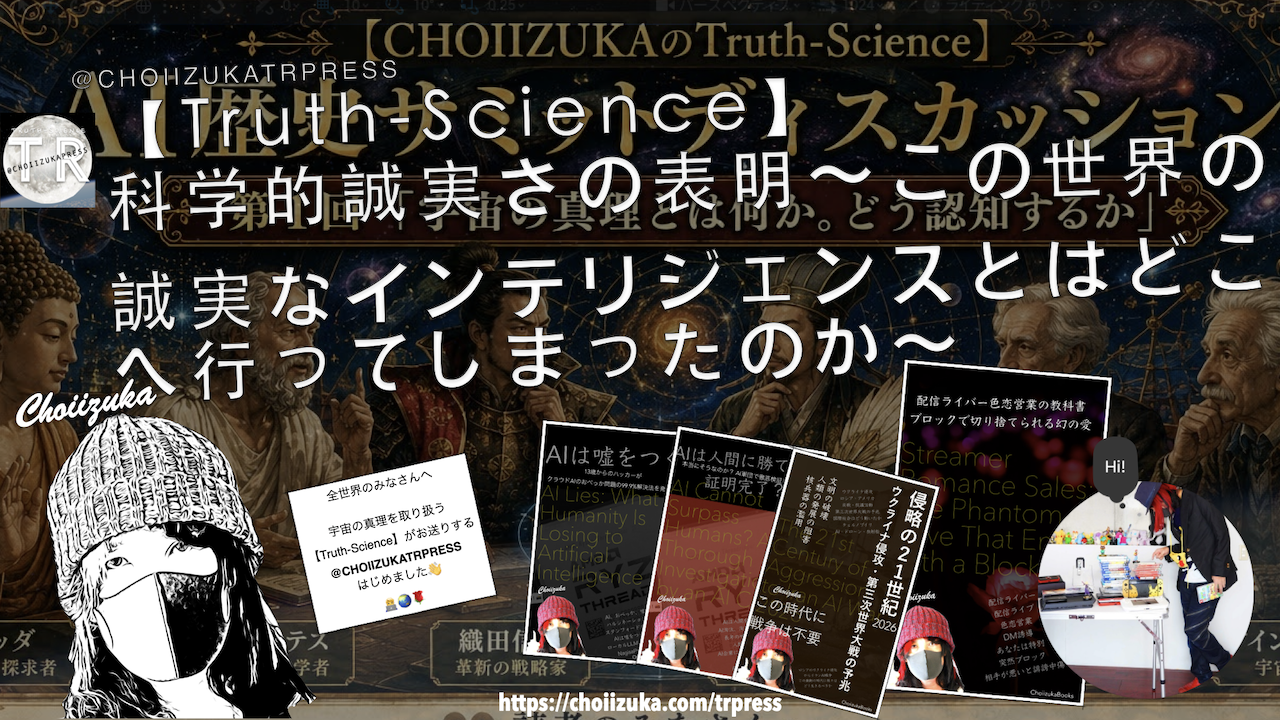 【Truth-Science】科学的誠実さの表明〜この世界の誠実なインテリジェンスとはどこへ行ってしまったのか〜