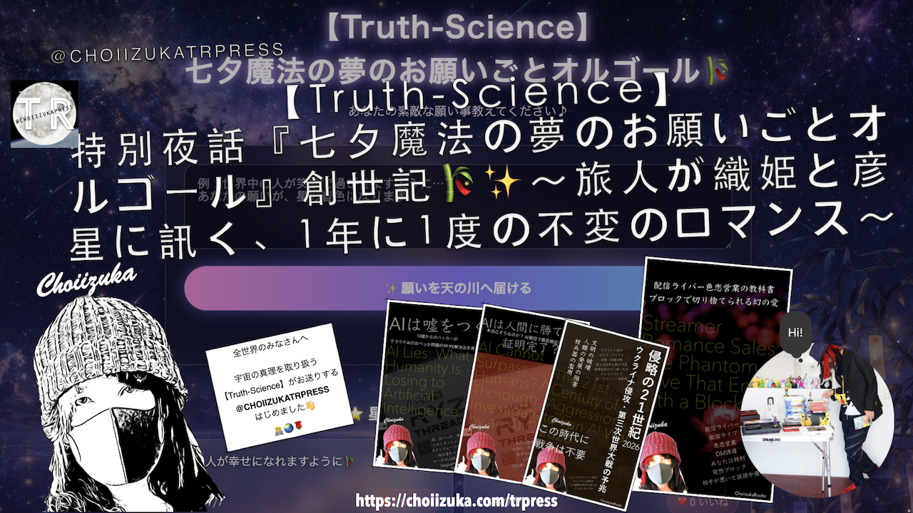 【Truth-Science】特別夜話：『七夕魔法の夢のお願いごとオルゴール』創世記🎋✨～旅人が織姫と彦星に訊く、1年に1度の不変のロマンス～