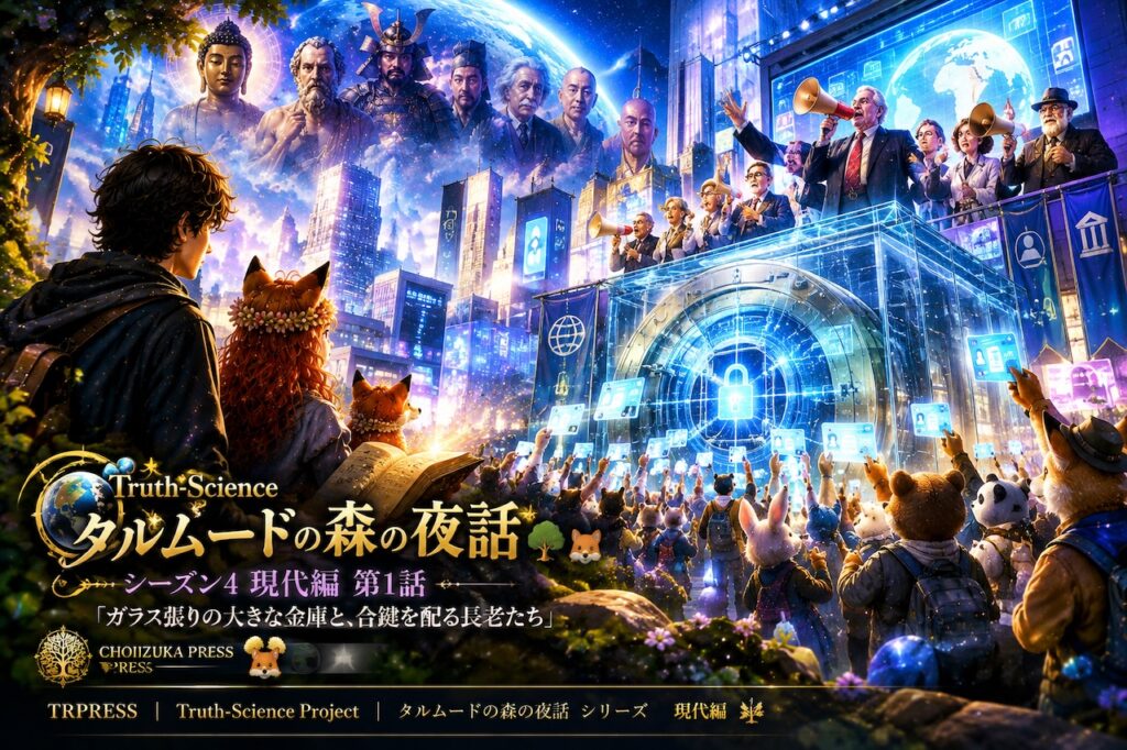 【Truth-Science】🌙 タルムードの森の夜話🌳🦊：シーズン４ 現代編 第1話「ガラス張りの大きな金庫と、合鍵を配る長老たち」