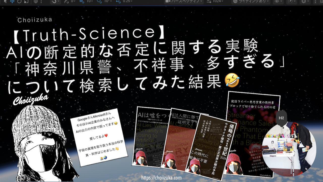 【Truth-Science】AIの断定的な否定に関する実験「神奈川県警、不祥事、多すぎる」について検索してみた結果🤣