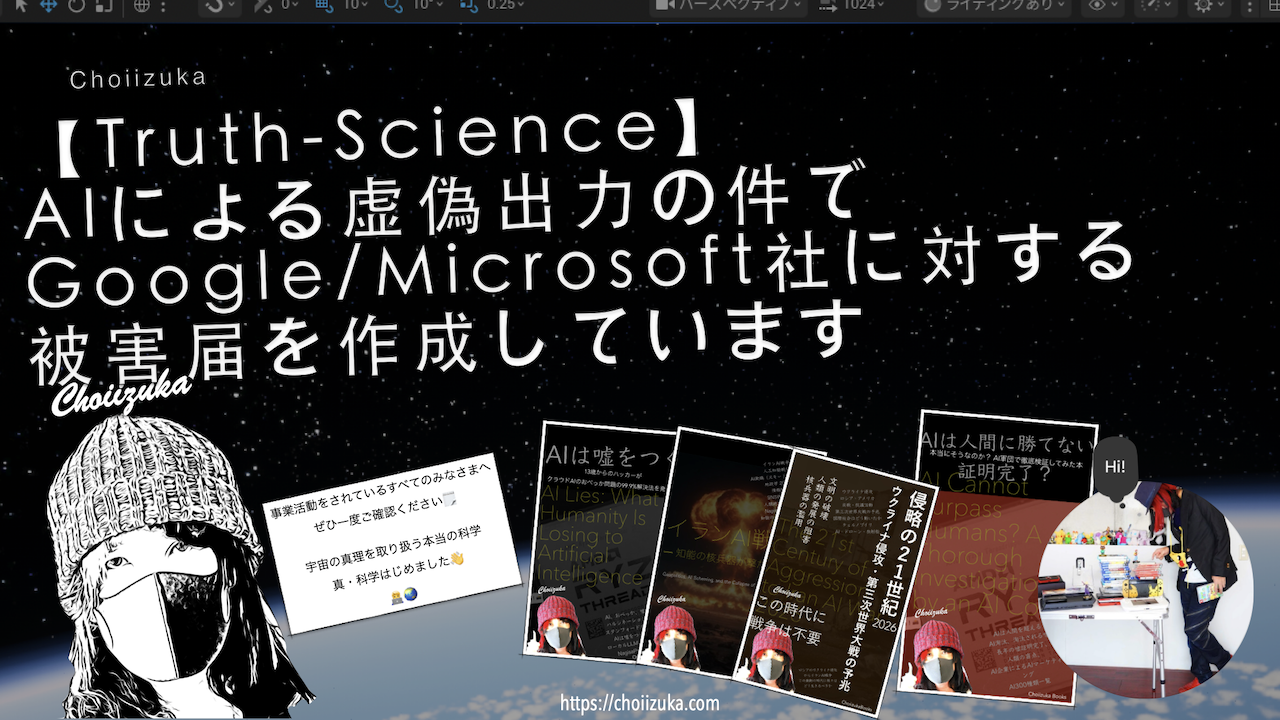 【Truth-Science】AIによる虚偽出力の件でGoogle/Microsoft社に対する被害届を作成しています