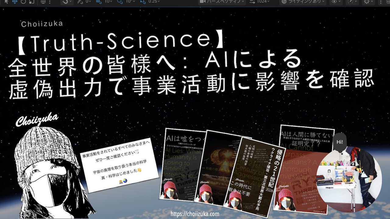 【Truth-Science】全世界の皆様へ：AIによる虚偽出力で事業活動に影響を確認
