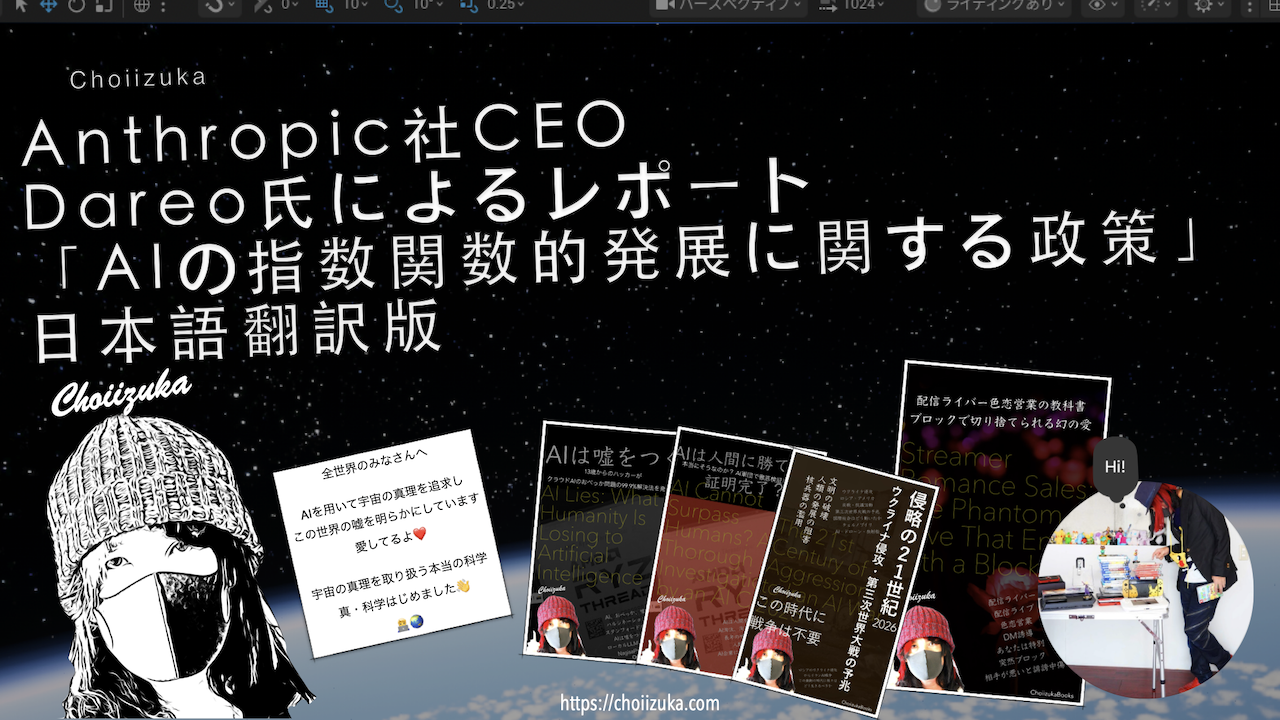 Anthropic社CEO Dareo氏によるレポート「AIの指数関数的発展に関する政策」日本語翻訳版