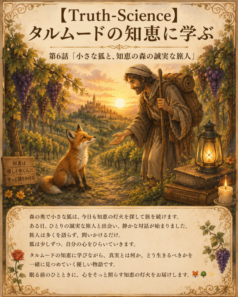 【Truth-Science】タルムードの知恵に学ぶ：第6話「小さな狐と、森の嘘、誠実な旅人が残した知恵の灯火」