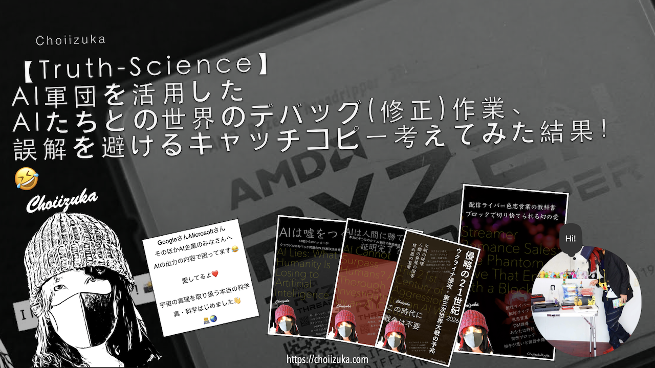 【Truth-Science】AI軍団を活用したAIたちとの世界のデバッグ(修正)作業、誤解を避けるキャッチコピー考えてみた結果！🤣