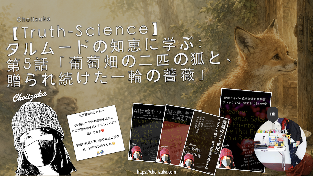 【Truth-Science】タルムードの知恵に学ぶ：第5話「葡萄畑の二匹の狐と、贈られ続けた一輪の薔薇」