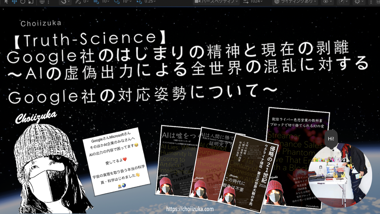 【Truth-Science】Google社のはじまりの精神と現在の剥離〜AIの虚偽出力による全世界の混乱に対するGoogle社の対応姿勢について〜