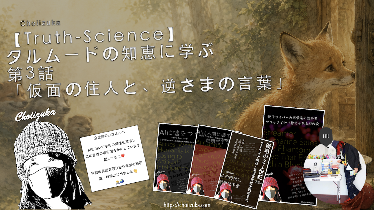 【Truth-Science】タルムードの知恵に学ぶ第3話「仮面の住人と、逆さまの言葉」