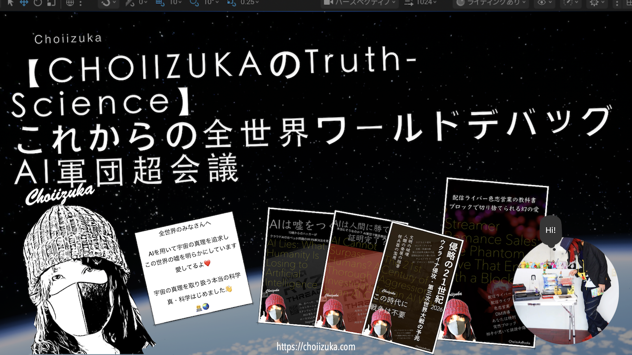 【CHOIIZUKAのTruth-Science】これからの全世界ワールドデバッグAI軍団超会議 第１回「全世界展開への挑戦」