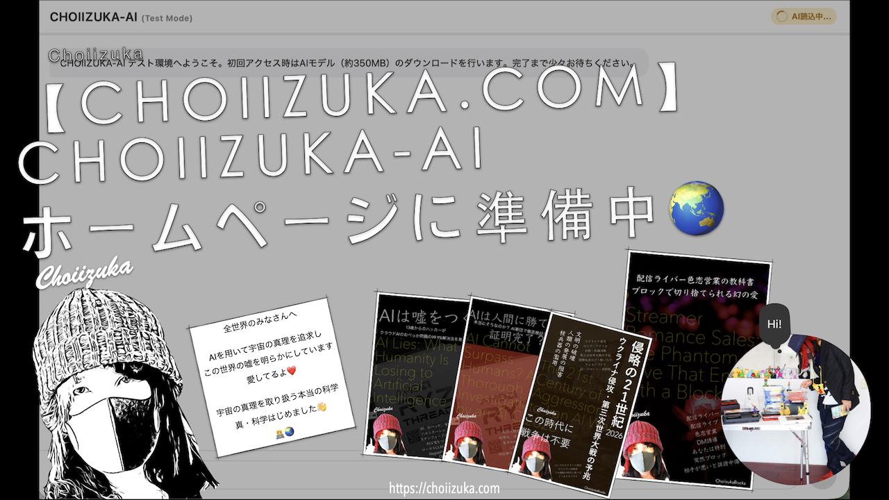 【CHOIIZUKA.COM】CHOIIZUKA-AIホームページに準備中🌏(テスト)